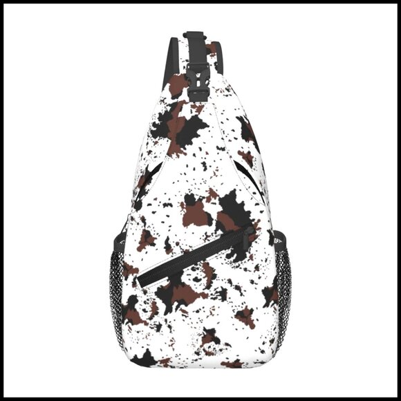 Cow Print Crossbody Sling Backpack Adjustable Strap 15.3 Inch Daypack main image 7